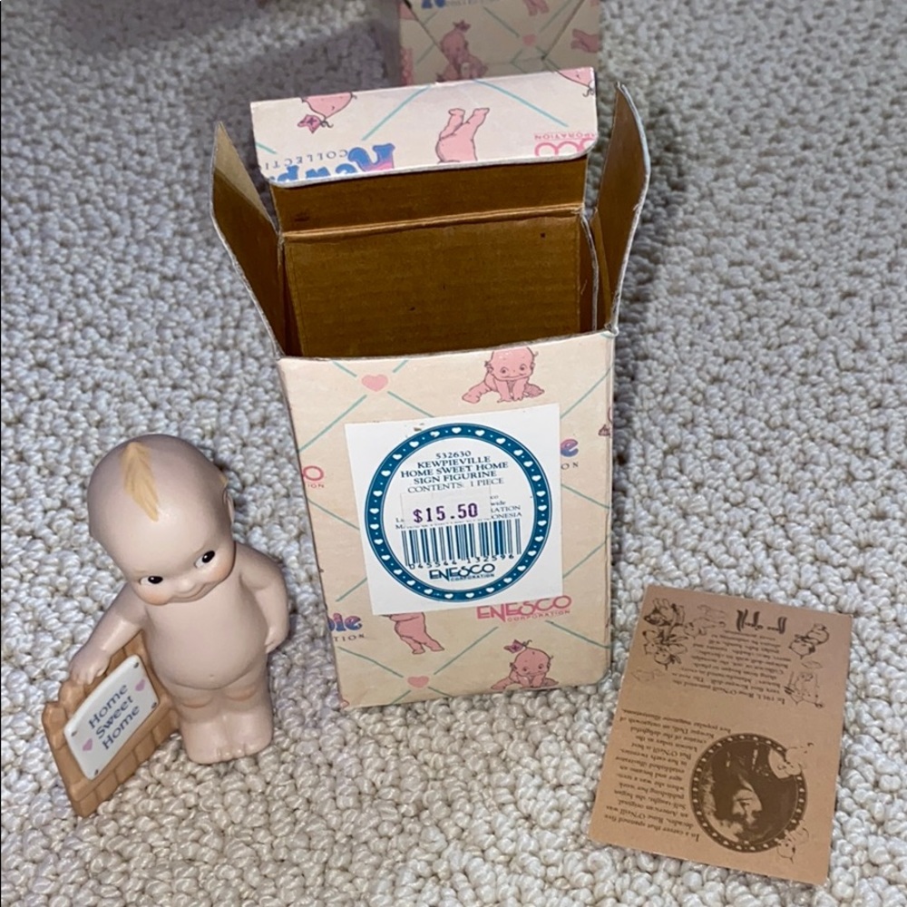 Kewpieville Home Sweet Home Sign Figurine IOB